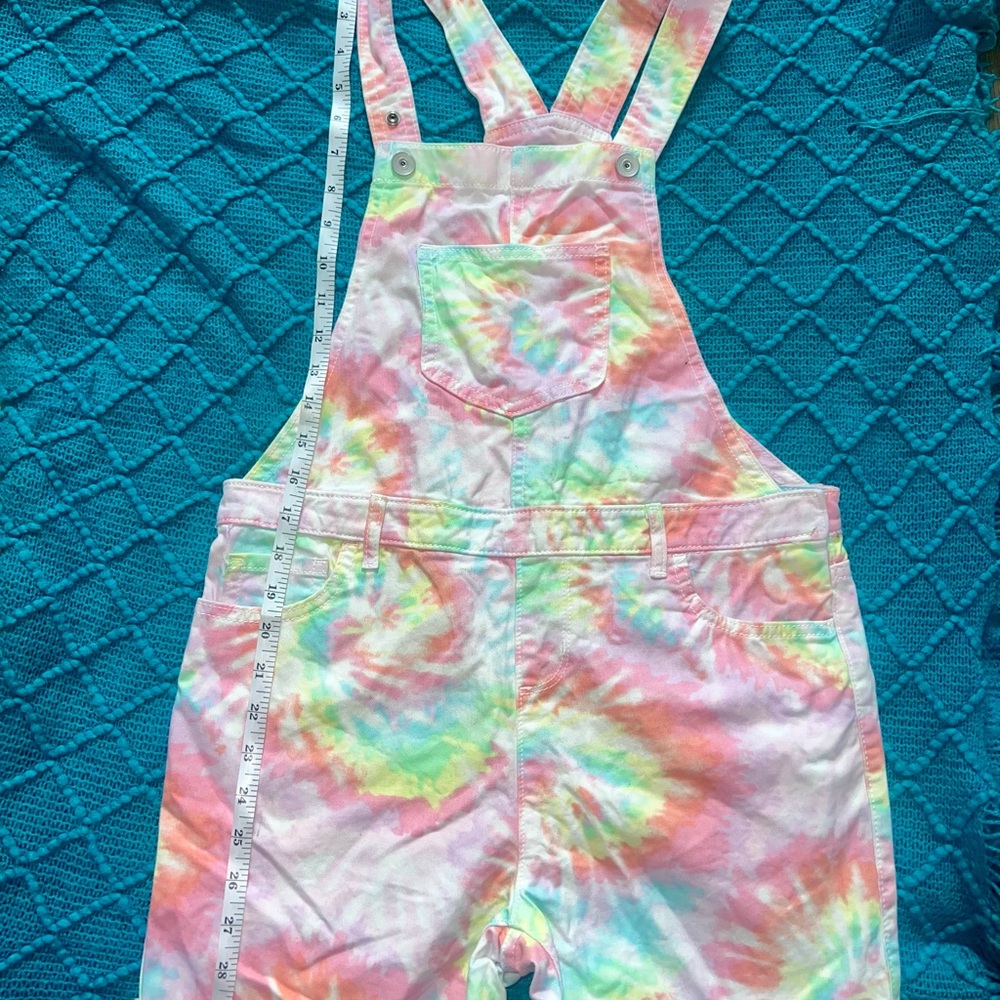 Colorful Tie-Dye Kids Overalls